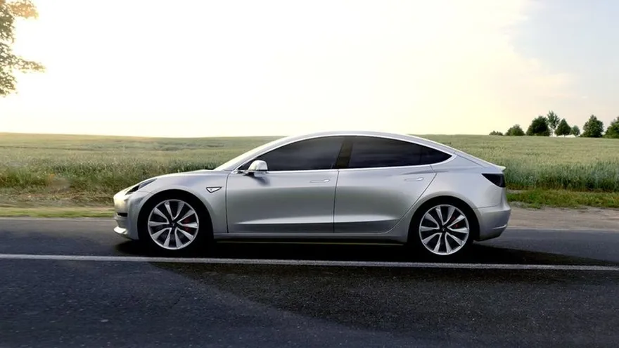 Afbeelding van de tesla model 3